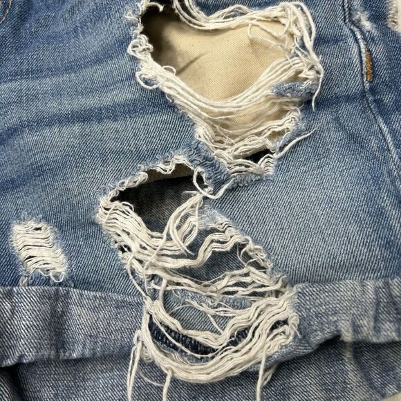 Rag & Bone Rebel Boyfriend Shorts Boho Distressed Denim Jean Shorts Size 25 - Picture 3 of 9